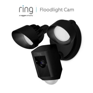 Ring Floodlight Cam by Amazon | HD Security Camera with Built-in Floodlights, Two-Way Talk and Siren Alarm | With 30-day free trial of Ring Protect Plan